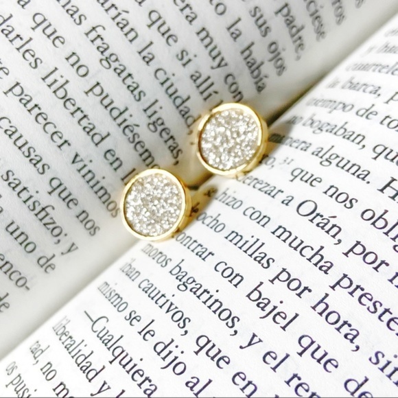 Alquimia Jewelry - GOLD AND SILVER DRUZZY COIN STUDS